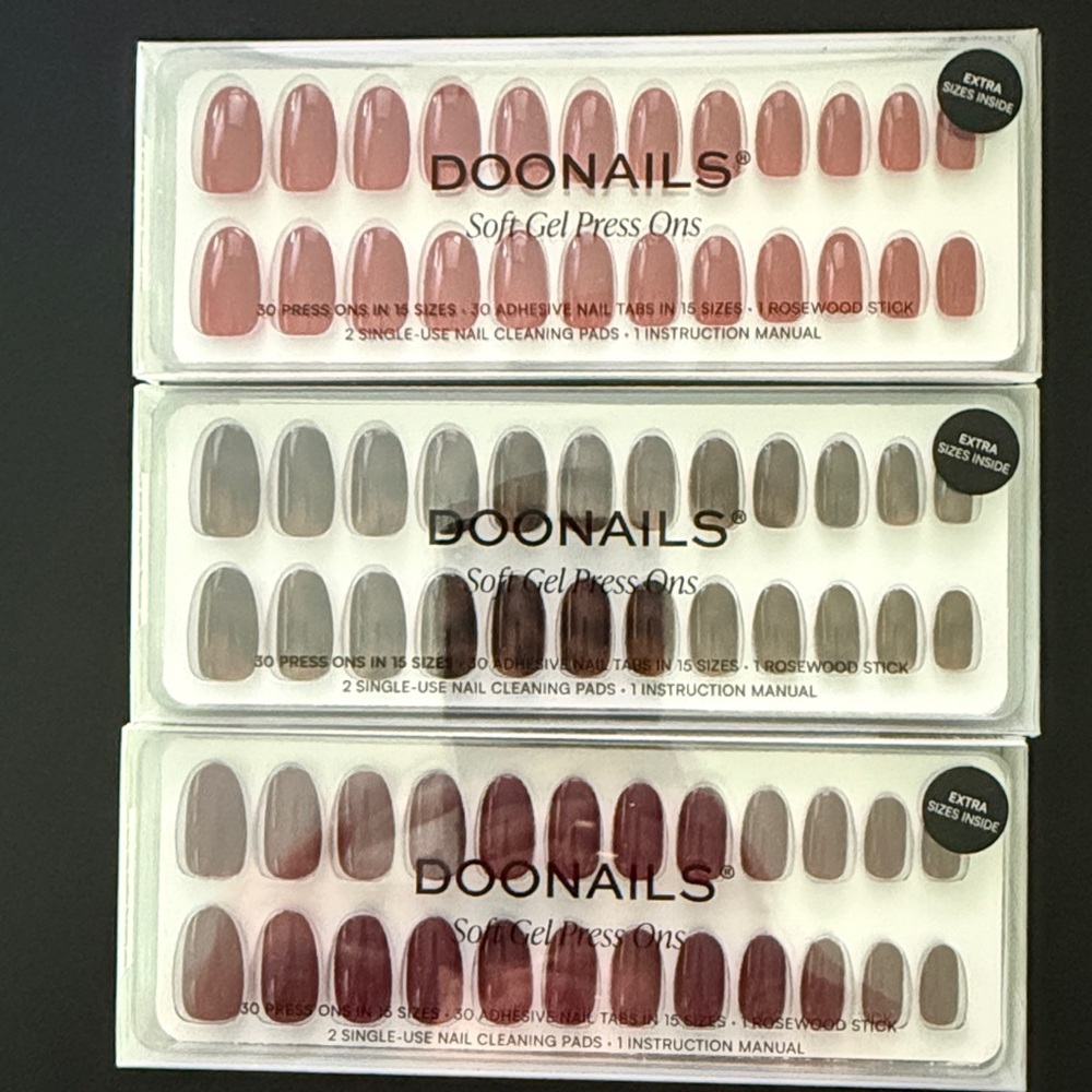 Viral DOONAILS Soft Gel Press-On Nail Set - Medium Round Bundle